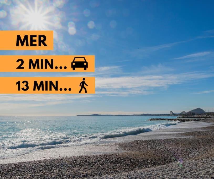 Lumineux, Tout Confort, Wifi & Terrace & Parking Saint-Laurent-du-Var Eksteriør bilde