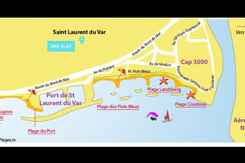 Lumineux, Tout Confort, Wifi & Terrace & Parking Saint-Laurent-du-Var Eksteriør bilde